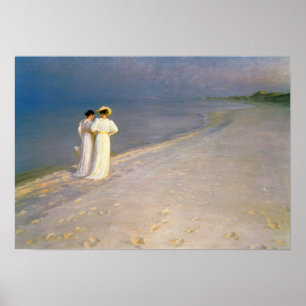 Póster "Tarde de verano en la playa de Skagen" de Kroyer
