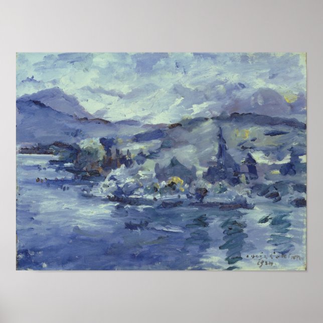 Póster Tarde en el Lago Lucerna, 1924 (Frente)