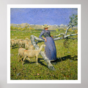 Póster Tarde en las montañas, 1892 (aceite en lona)