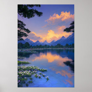 Póster Tarde pacífica en el lago