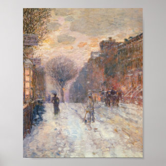 Póster Tarde Temprana Después De La Nevada (Hassam 1906)