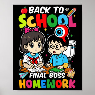Póster Tarea del jefe final de regreso a clases 2025