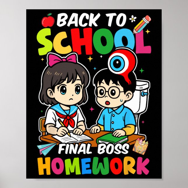 Póster Tarea del jefe final de regreso a clases 2025  (Frente)