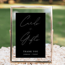 Tarjeta caligráfica y Rótulo de regalos para los n