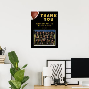 Póster Tarjeta de agradecimiento con nombre del equipo de