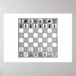 Póster Tarjeta de ajedrez