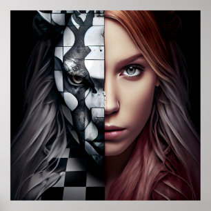 Póster Tarjeta de ajedrez