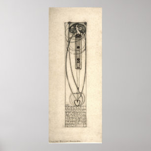 Póster Tarjeta de Año Nuevo Charles Rennie Mackintosh 189