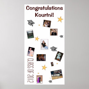 Póster Tarjeta de autografo de graduación