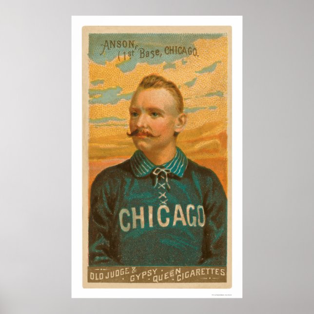 Póster Tarjeta de béisbol Cap Anson 1888 (Frente)