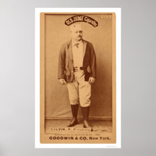 Póster Tarjeta de béisbol de Pud Galvin 1887