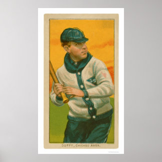 Póster Tarjeta de béisbol Hugh Duffy 1909