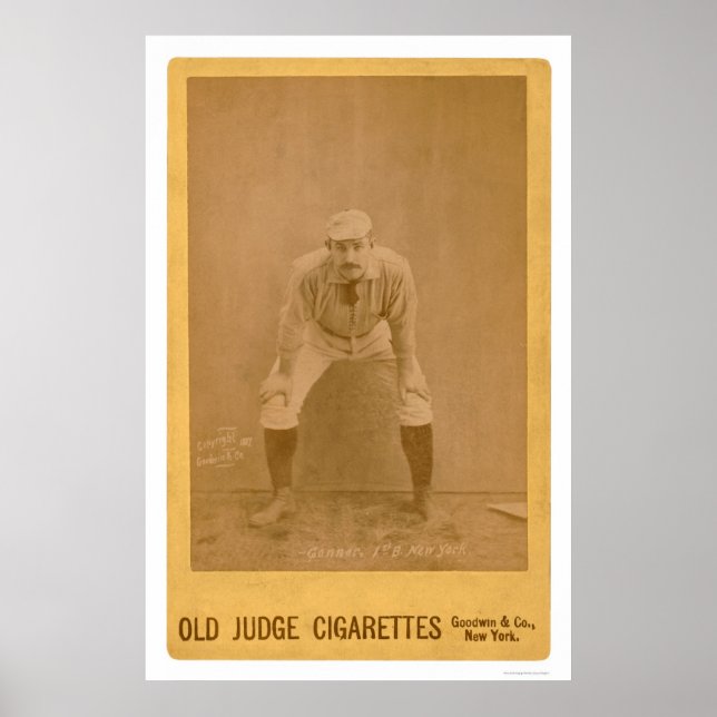 Póster Tarjeta de béisbol Roger Connor 1889 (Frente)
