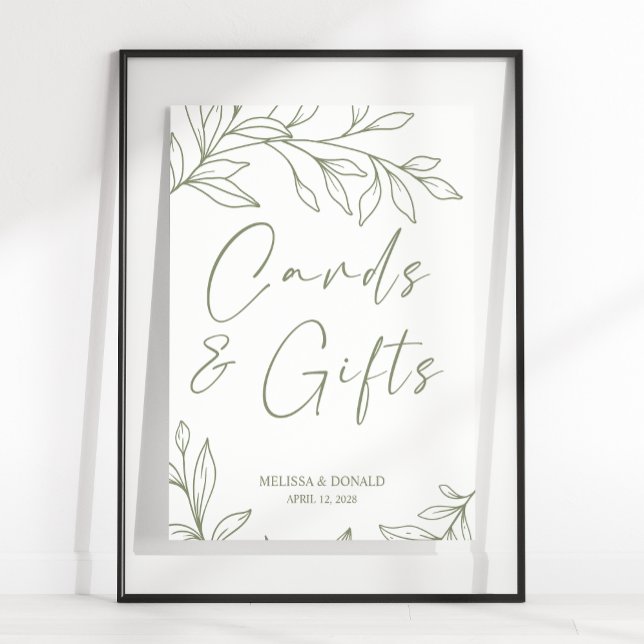 Póster Tarjeta de boda sencilla de flores boho de salvia  (Subido por el creador)