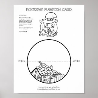Póster Tarjeta de Calabaza Mecedora