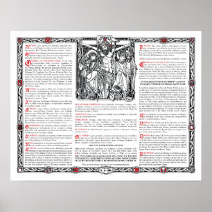 Póster Tarjeta de centro del altar