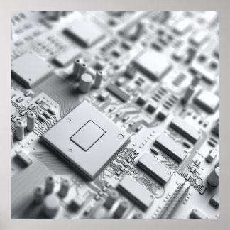 Póster Tarjeta de circuito abstracto