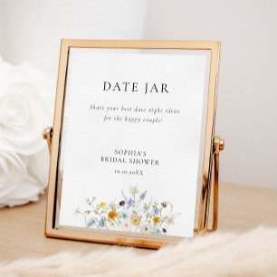 Póster Tarjeta de Citas de Jarrón de Flores Silvestres De