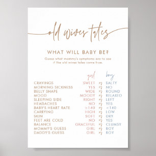 Póster Tarjeta de Cuentos de Viejas Esposas   Juego de re