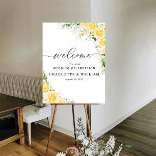 Póster Tarjeta de Espuma de Ceremonia de Boda Floral Amar
