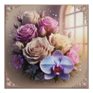 Póster Tarjeta de felicitación 3D Splendor Springtime con