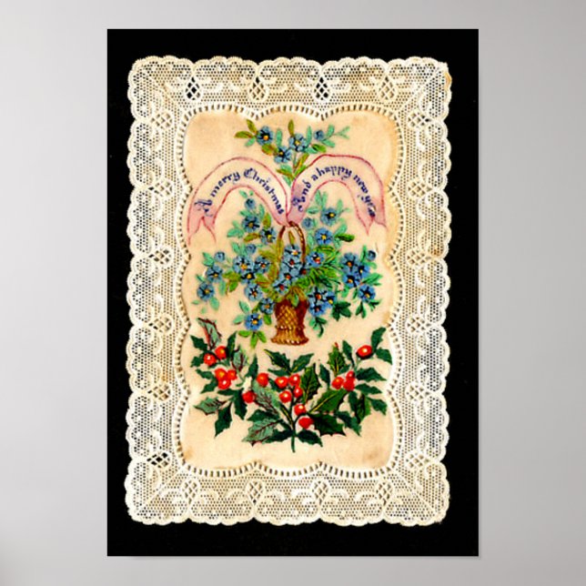 Póster Tarjeta de felicitación para Navidades de Victoria (Frente)