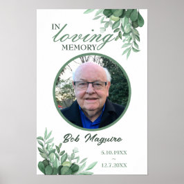 Póster Tarjeta de Foto Funeral En Memoria Amorosa