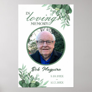 Póster Tarjeta de Foto Funeral En Memoria Amorosa
