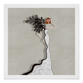 Póster Tarjeta de Ilustracion de moda Glamour Haute Coutu