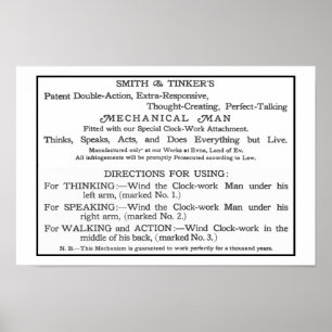 Póster Tarjeta de instrucciones de Tik-Tok