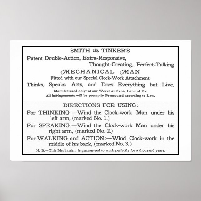 Póster Tarjeta de instrucciones Tik-Tok (Frente)