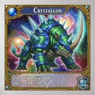 Póster Tarjeta de intercambio de cristalgon
