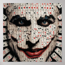 Tarjeta de juego facial de Jocker