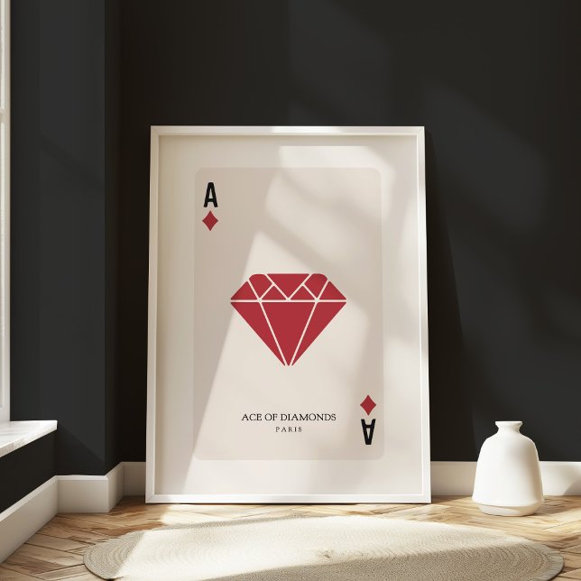 Póster Tarjeta de juego moderna Paris Ace Diamonds Muro d (Subido por el creador)