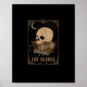 Póster Tarjeta de Lector de Libros Pagano Goblincore Góti