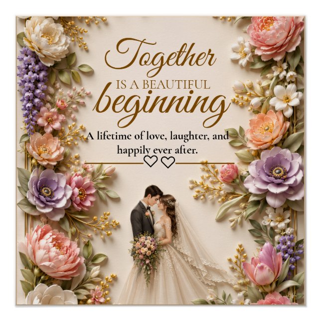 Póster Tarjeta de lujo editable para invitación de boda (Anverso)