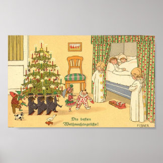 Póster Tarjeta de Navidades alemana
