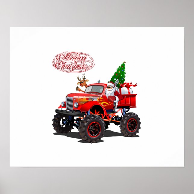 Póster tarjeta de Navidades de saludo de personalizado (Frente)