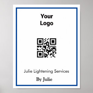 Póster Tarjeta de negocios de servicio agregue su logotip