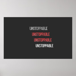 Póster Tarjeta de perfil imparable