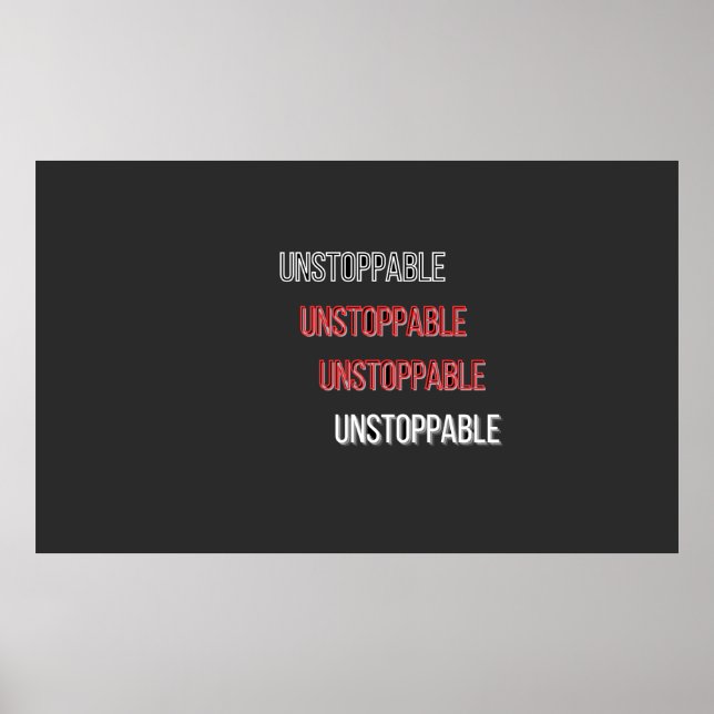 Póster Tarjeta de perfil imparable (Frente)