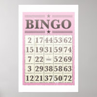 Tarjeta de puntuación de Bingo Rosa