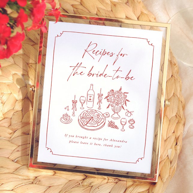 Póster Tarjeta de receta de la ducha nupcial That's Amore (Subido por el creador)