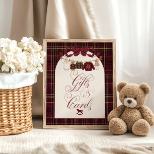 Póster Tarjeta de regalo de Luxsary Teddy Baby Shower Gir