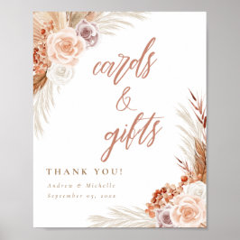 Póster Tarjeta de regalo y regalo de terracota paampas Ro