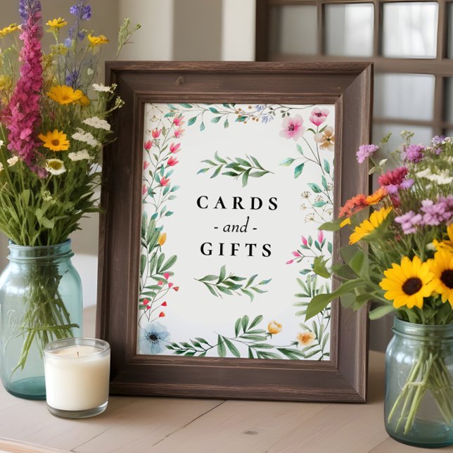 Póster Tarjeta de regalos para bodas de flores silvestres (Subido por el creador)