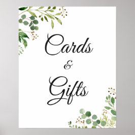 Póster Tarjeta de regalos y obsequios con eucalipto