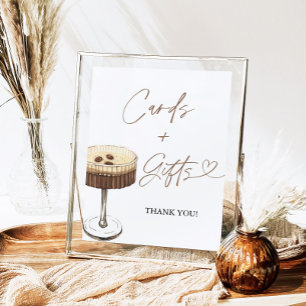 Póster Tarjeta de regalos y tarjetas de brindis de Espres