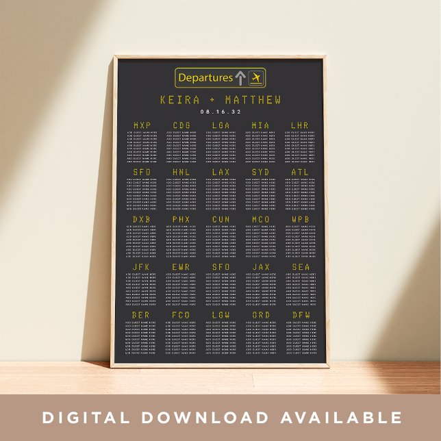 Póster Tarjeta de salida del aeropuerto Tarjeta de asient (Subido por el creador)