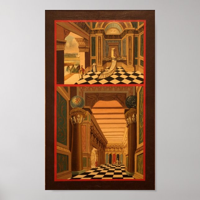 Póster Tarjeta de seguimiento masónico - Artesanía 2 (Frente)